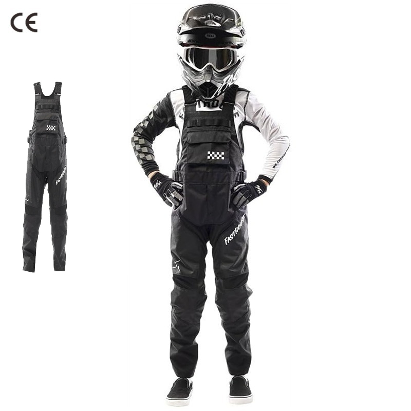 Motorcycle Gear Outfit - キッズワンピースオフロードバイクハーネスレーシングスーツ、ティーンカート競技用衣装、屋外サイクリング保護服、ギア、装備