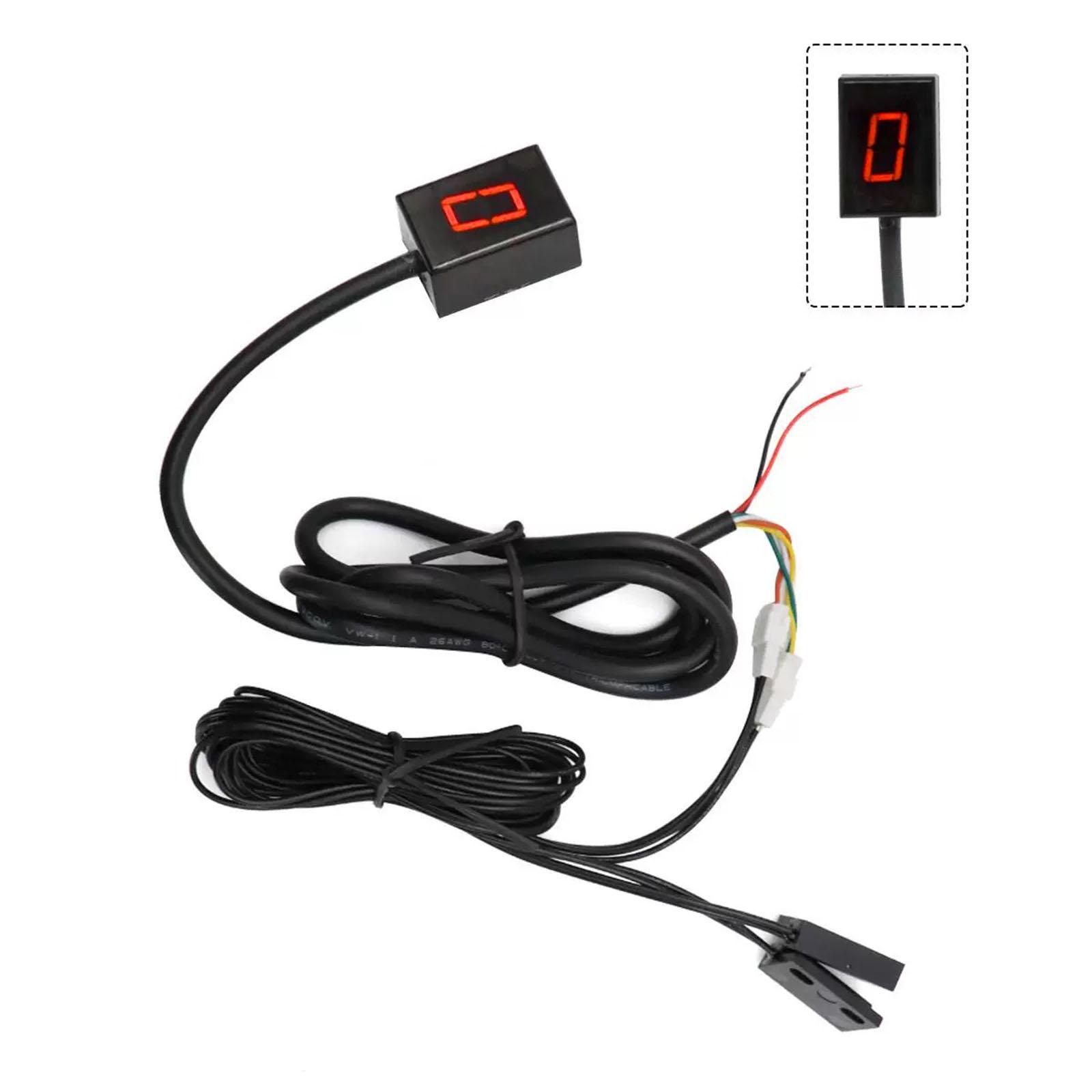 バイクデジタルギアインジケーター プラスチック素材 LED  - Motorcycle Gear Indicator Install のレビューと価格