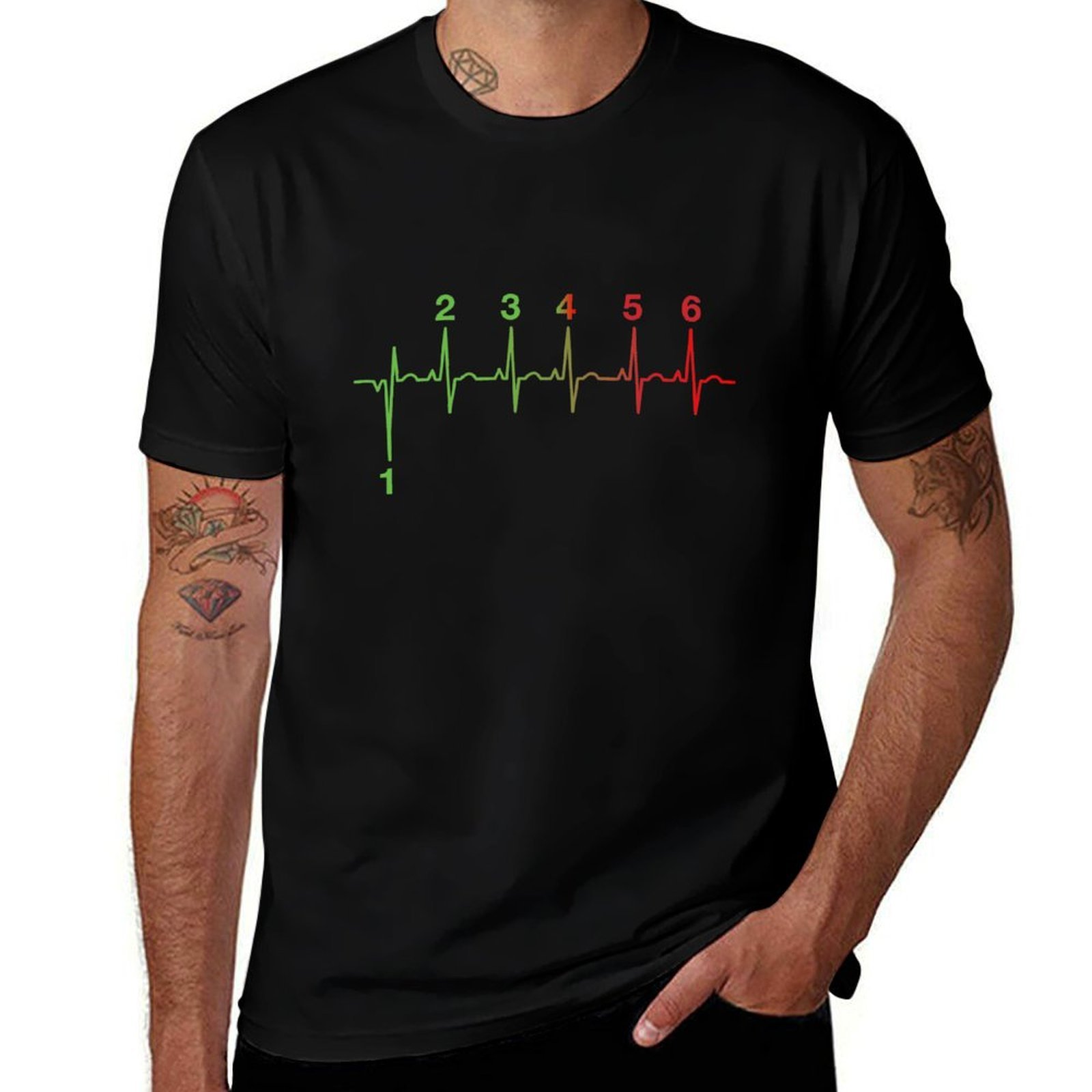 オートバイ ハートビート ギアシフト RPM EKG Tシャ - Motorcycle Gear Outfit のレビューと価格