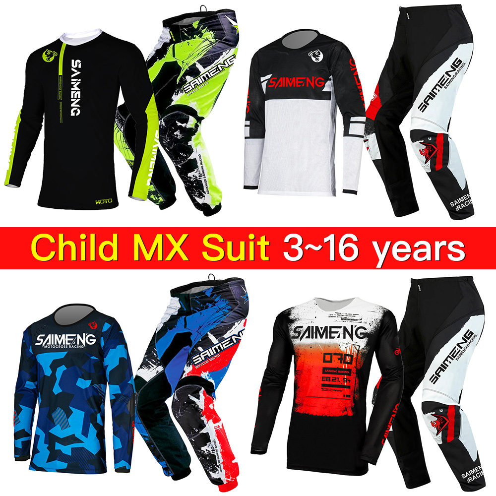 子供用エンデューロスーツ キッズモトクロススーツ 男の子と女 - Motorcycle Gear Outfit のレビューと価格